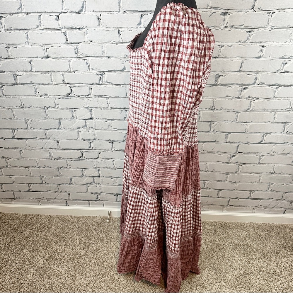 JessaKae Annabelle Plaid Maxi Dress 4x Smocked Tiered Cottagecore Prairiecore - Picture 3 of 14